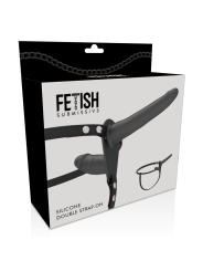 FETISH SUBMISSIVE HARNESS DOBLE PENETRACION NEGRO