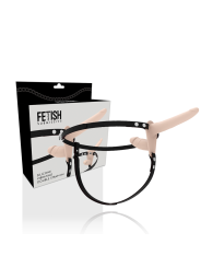 FETISH SUBMISSIVE HARNESS DOBLE PENETRACION VIBRADOR FLESH UP