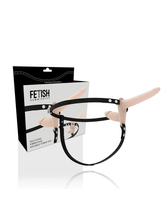 FETISH SUBMISSIVE HARNESS DOBLE PENETRACION VIBRADOR FLESH UP