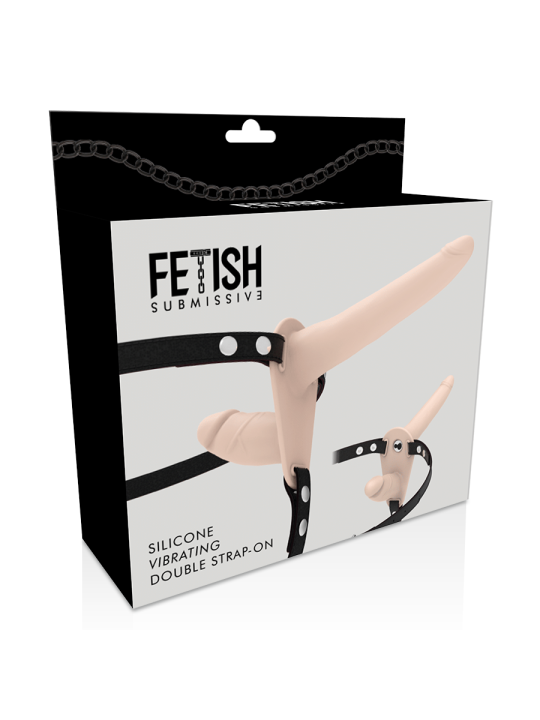 FETISH SUBMISSIVE HARNESS DOBLE PENETRACION VIBRADOR FLESH UP