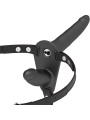 FETISH SUBMISSIVE HARNESS DOBLE PENETRACION VIBRADOR NEGRO