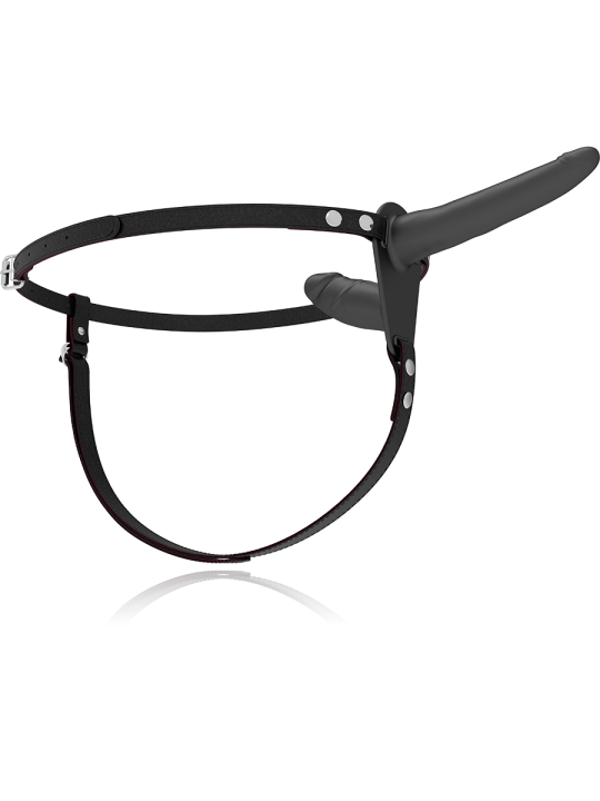 FETISH SUBMISSIVE HARNESS DOBLE PENETRACION VIBRADOR NEGRO