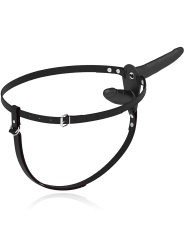 FETISH SUBMISSIVE HARNESS DOBLE PENETRACION VIBRADOR NEGRO