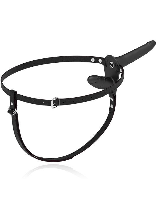 FETISH SUBMISSIVE HARNESS DOBLE PENETRACION VIBRADOR NEGRO