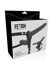 FETISH SUBMISSIVE HARNESS DOBLE PENETRACION VIBRADOR NEGRO