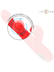 INTENSE KATY ESTIMULADOR CLITORIS MULTIFUNCION 4 CABEZALES INTERCAMBIABLES ROJO