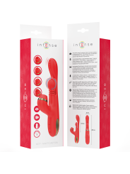 INTENSE KATY ESTIMULADOR CLITORIS MULTIFUNCION 4 CABEZALES INTERCAMBIABLES ROJO