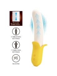 PRETTY LOVE BANANA GEEK SUPER POWER 7 VIBRACIONES UPDOWN SILICONA NEGRO