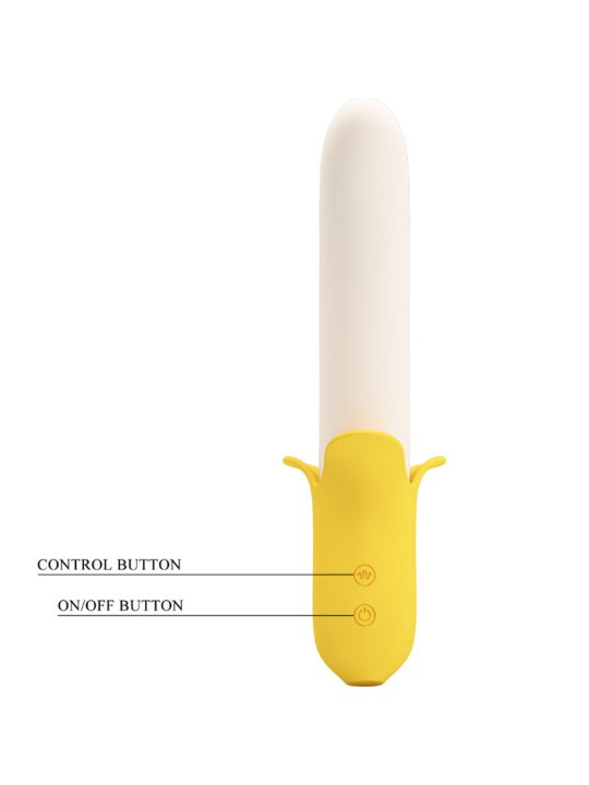PRETTY LOVE BANANA GEEK SUPER POWER 7 VIBRACIONES UPDOWN SILICONA NEGRO
