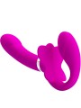 PRETTY LOVE VALERIE VIBRADOR DOBLE STRAP ON 12 VIBRACIONES MORADO