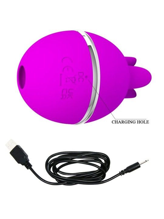 PRETTY LOVE VIBRADOR DE SILICONA REDONDO GEMINI BALL MORADO
