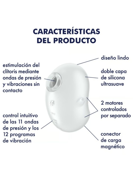 SATISFYER CUTIE GHOST VIBRADOR LAY ON BLANCO