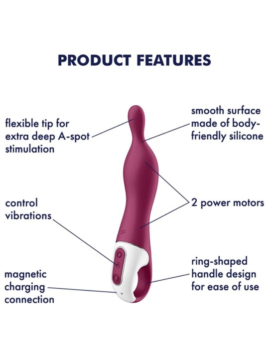 SATISFYER AMAZING 1 VIBRADOR PUNTO A BERRY