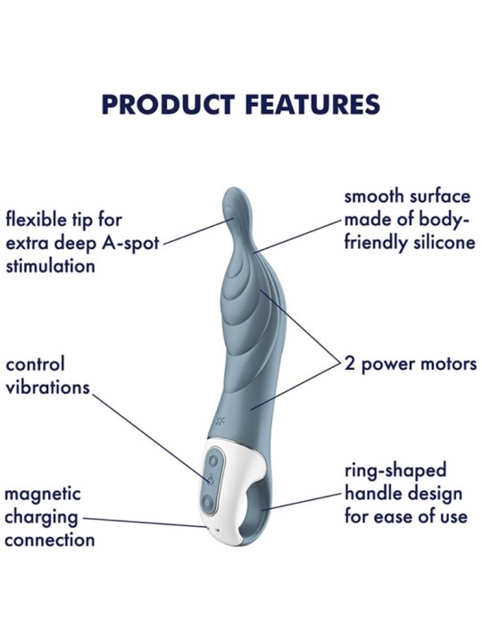 SATISFYER AMAZING 2 VIBRADOR PUNTO A GRIS