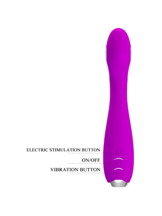 PRETTY LOVE HECTOR VIBRADOR ELECTROSHOCK RECARGABLE IMPERMEABLE MORADO