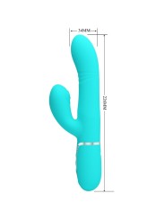 PRETTY LOVE VIBRADOR PUNTO G MULTIFUNCION VERDE AGUA