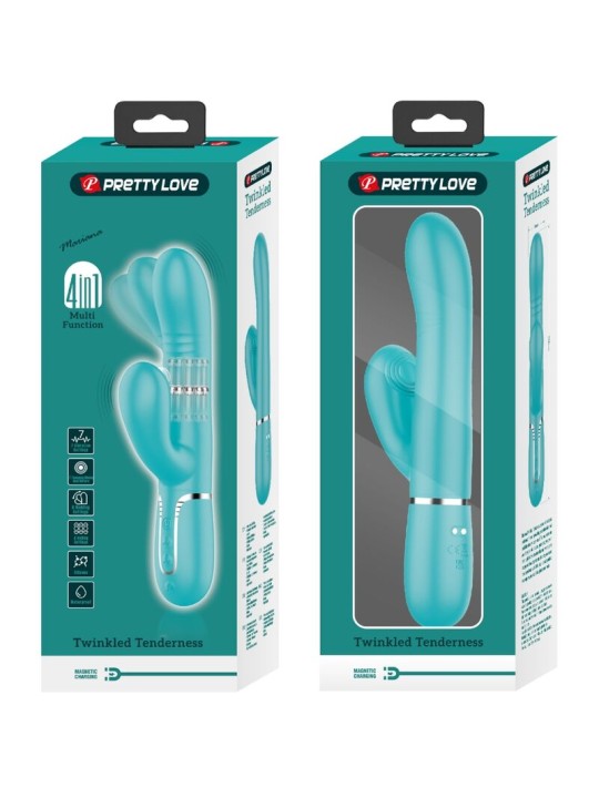 PRETTY LOVE VIBRADOR PUNTO G MULTIFUNCION VERDE AGUA