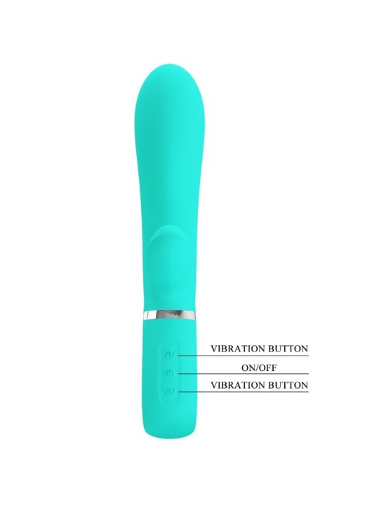 PRETTY LOVE THOMAS VIBRADOR PUNTO G MULTIFUNCION VERDE AGUA