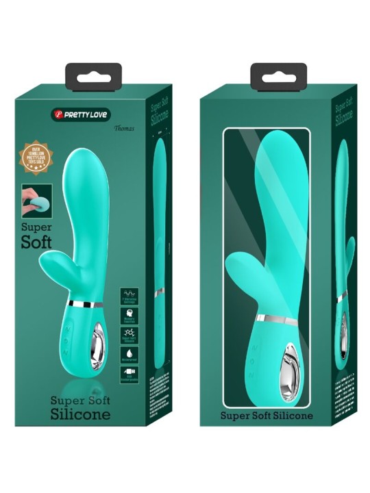 PRETTY LOVE THOMAS VIBRADOR PUNTO G MULTIFUNCION VERDE AGUA
