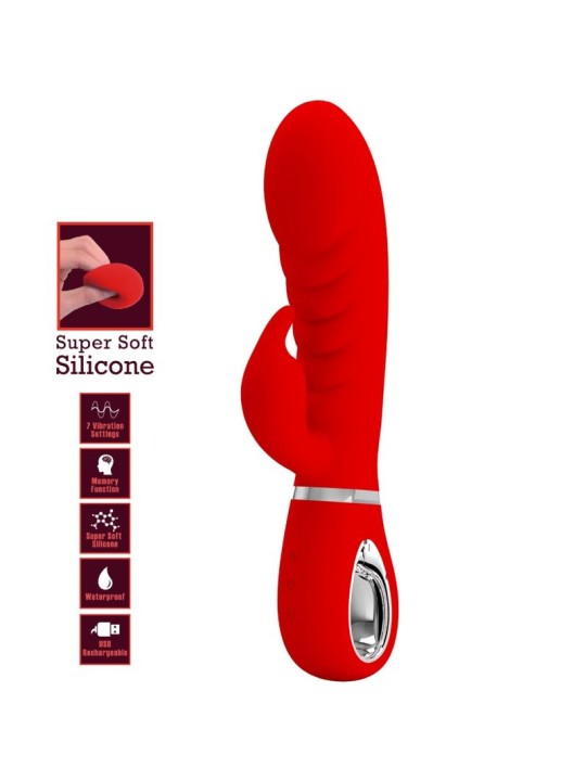 PRETTY LOVE PRESCOTT VIBRADOR PUNTO G MULTIFUNCION ROJO