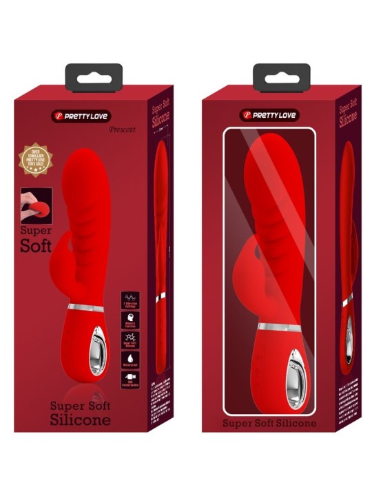 PRETTY LOVE PRESCOTT VIBRADOR PUNTO G MULTIFUNCION ROJO