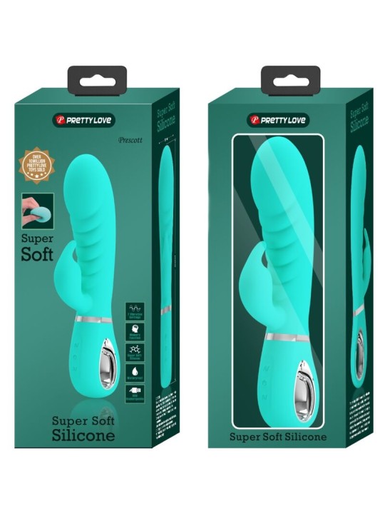 PRETTY LOVE PRESCOTT VIBRADOR PUNTO G MULTIFUNCION VERDE AGUA