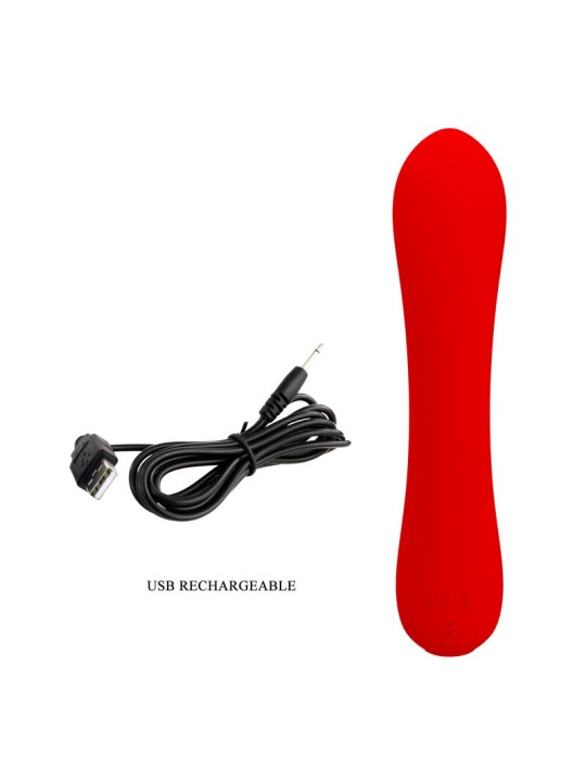 PRETTY LOVE PRESCOTT VIBRADOR RECARGABLE ROJO