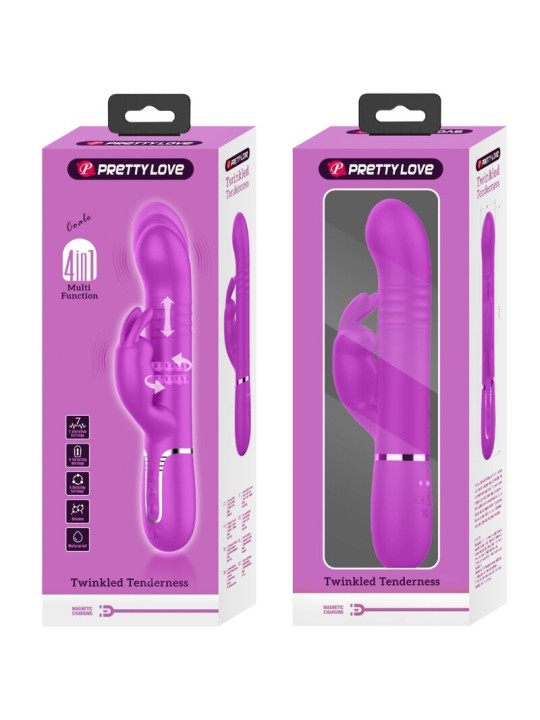 PRETTY LOVE VIBRADOR COALE RABBIT PERLAS VIOLETA