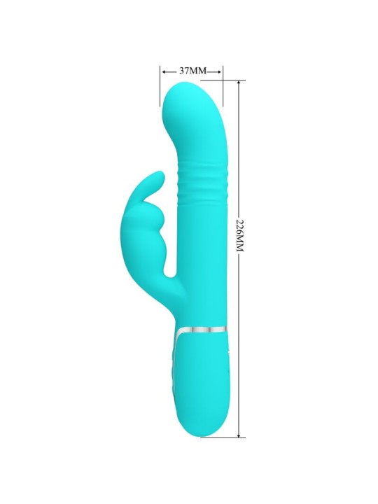 PRETTY LOVE VIBRADOR COALE RABBIT PERLAS VERDE AGUA