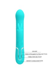 PRETTY LOVE VIBRADOR COALE RABBIT PERLAS VERDE AGUA