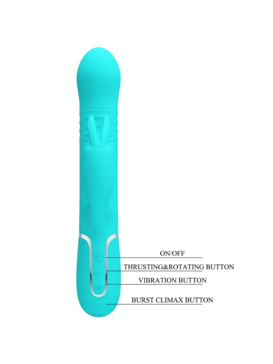 PRETTY LOVE VIBRADOR COALE RABBIT PERLAS VERDE AGUA