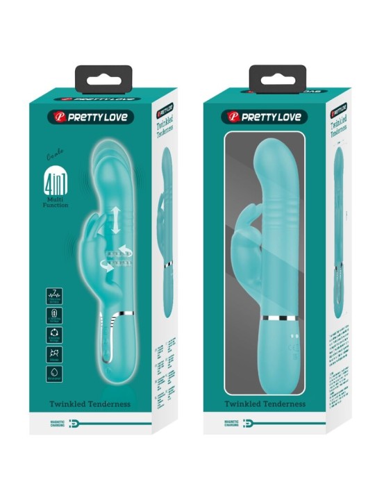 PRETTY LOVE VIBRADOR COALE RABBIT PERLAS VERDE AGUA