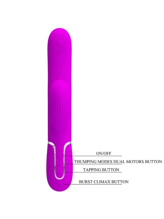 PRETTY LOVE PERLITA VIBRADOR PUNTO G 3 EN 1 MULTIFUNCION VIOETA