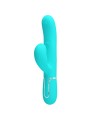 PRETTY LOVE PERLITA VIBRADOR PUNTO G 3 EN 1 MULTIFUNCION VERDE AGUA