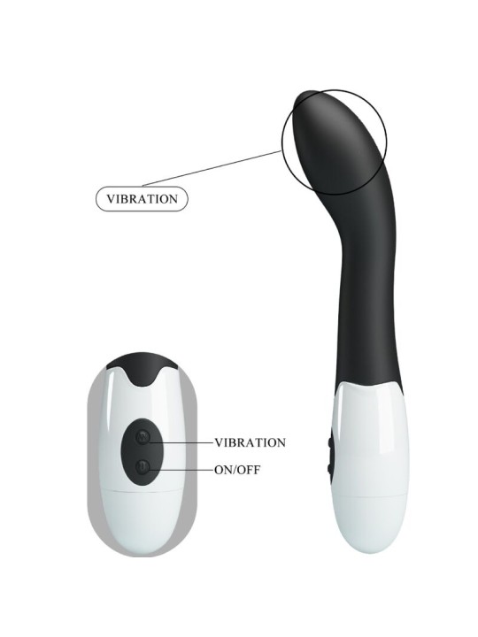 PRETTY LOVE BISHOP VIBRADOR PUNTO G 30 MODOS NEGRO