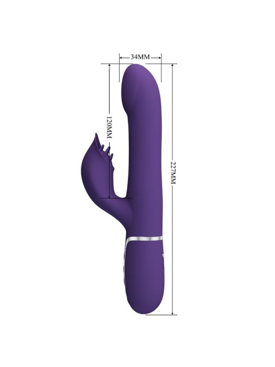 PRETTY LOVE ZALIN VIBRADOR RABBIT PERLAS 4 EN 1 MORADO