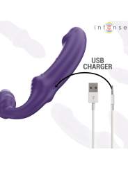 INTENSE JILL VIBRADOR DOBLE 20 CM VIOLETA CONTROL REMOTO