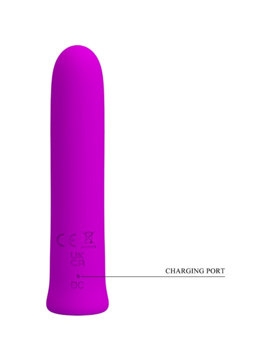 PRETTY LOVE CURTIS MINI VIBRADOR SUPER POWER 12 VIBRACIONES SILICONA VIOLETA
