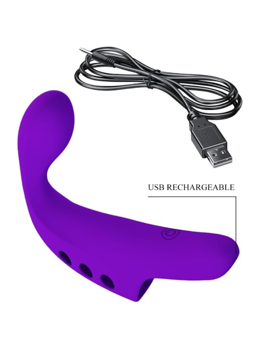 PRETTY LOVE GORGON VIBRADOR DE DEDO RECARGABLE MORADO