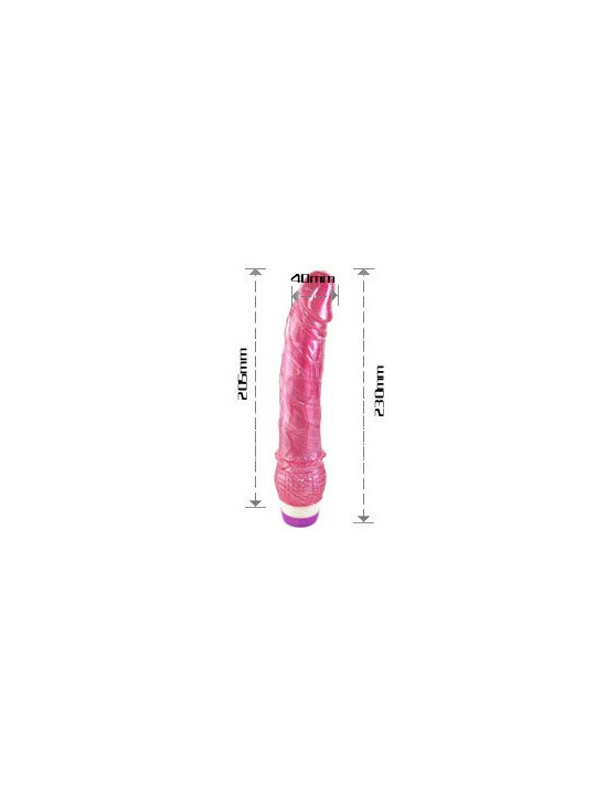 BAILE VIBRADOR ROJO REALISTICO 23 CM