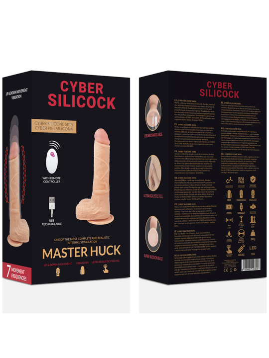 CYBER SILICOCK REALISTICO CONTROL REMOTO MASTER HUCK 209 CM O 4 CM