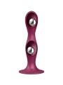 SATISFYER DOUBLE BALL R DILDO SILICONA GRANATE