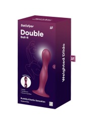 SATISFYER DOUBLE BALL R DILDO SILICONA GRANATE