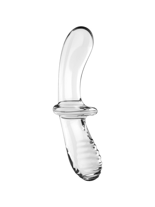 SATISFYER DOUBLE CRYSTAL DILDO TRANSPARENTE