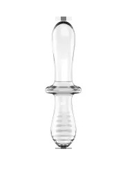SATISFYER DOUBLE CRYSTAL DILDO TRANSPARENTE