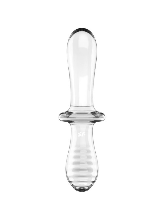SATISFYER DOUBLE CRYSTAL DILDO TRANSPARENTE