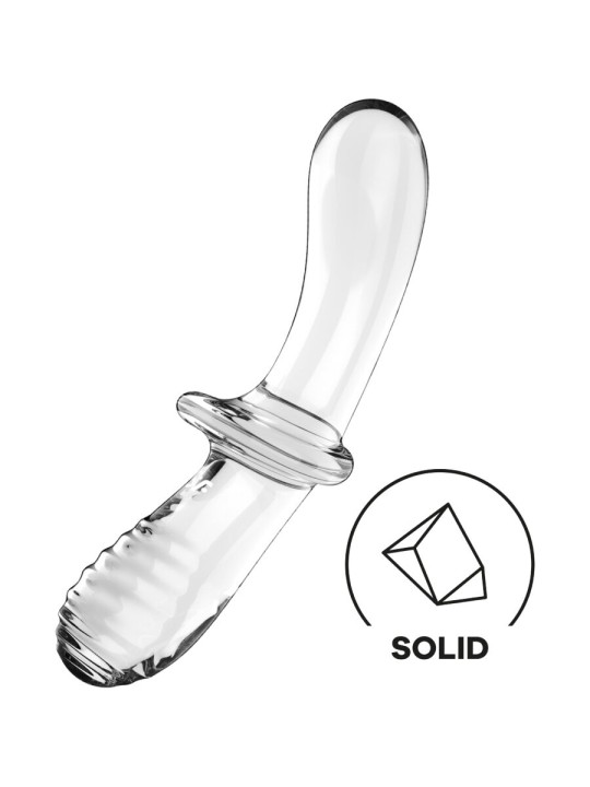 SATISFYER DOUBLE CRYSTAL DILDO TRANSPARENTE