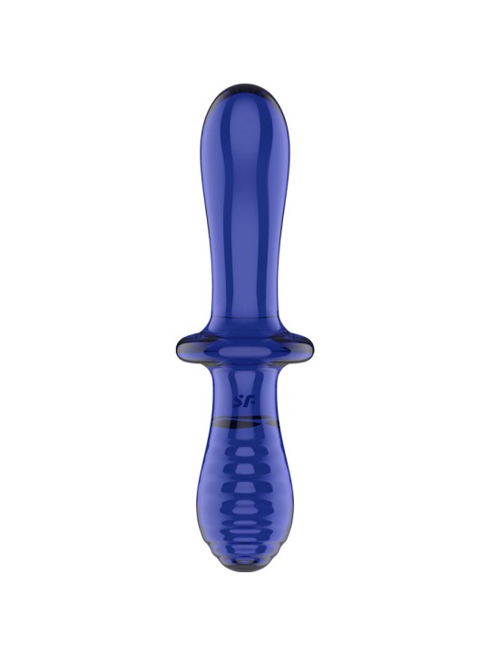 SATISFYER DOUBLE CRYSTAL DILDO TRANSPARENTE