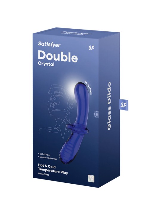 SATISFYER DOUBLE CRYSTAL DILDO TRANSPARENTE