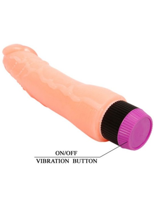 BAILE VIBRADOR REALISTICO FLEXIBLE NATURAL 24 CM